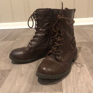 Chocolate brown White Mountain short dress booties